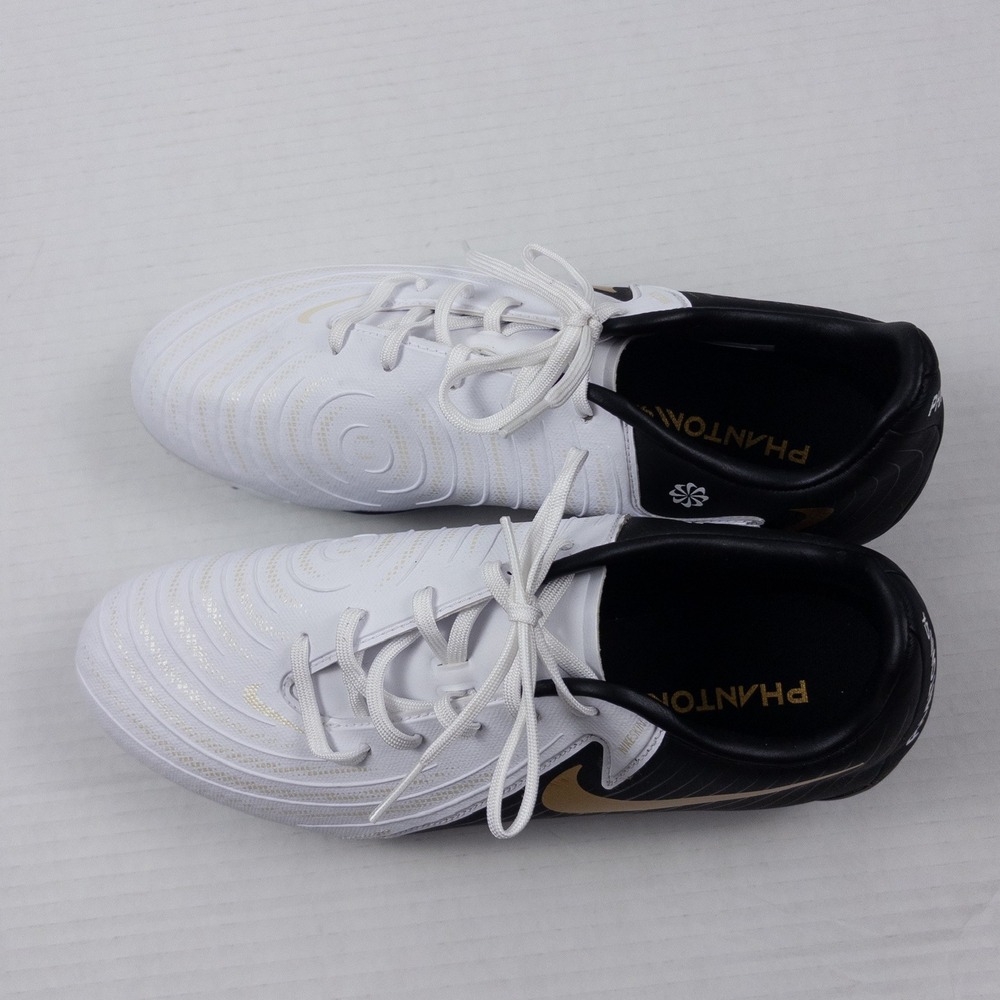 Nike Phantom GX II Academy Soccer Cleats Mens 7.5 White Black FD6723-100 FG/MG - Picture 2 of 6
